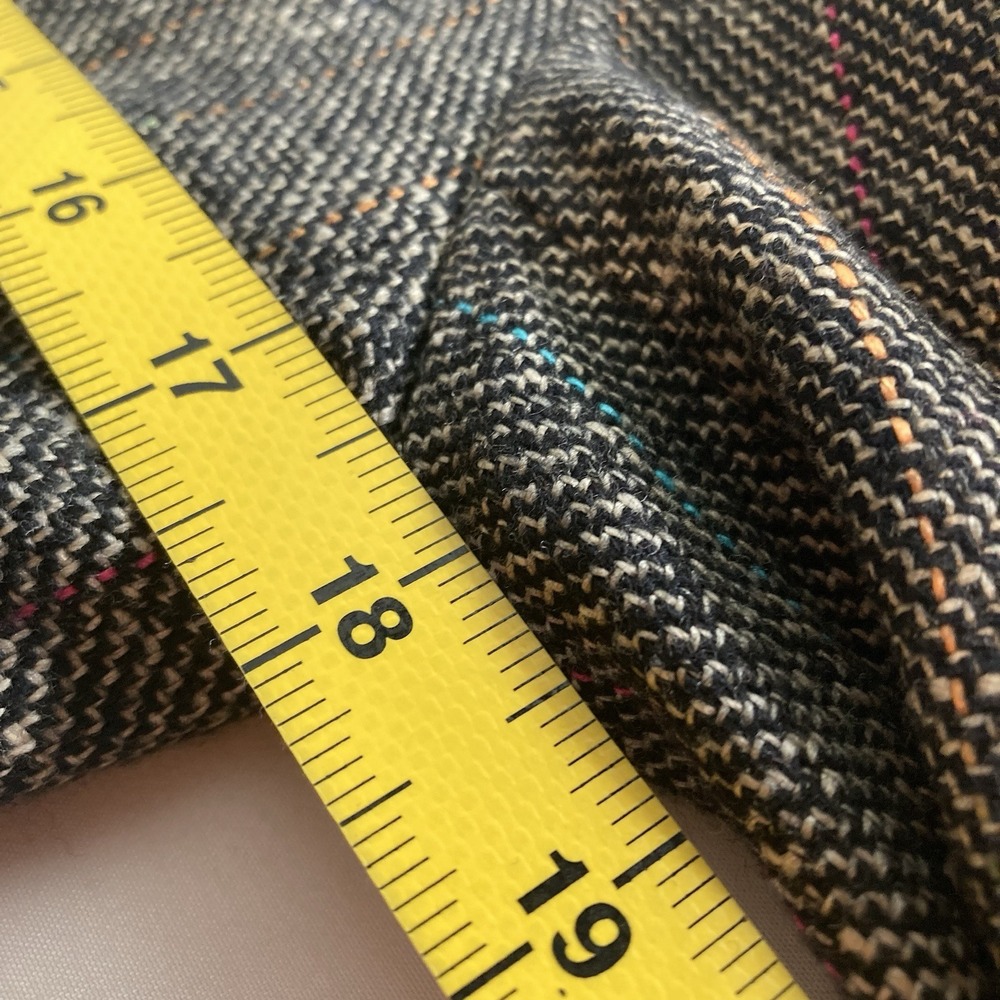VTG 90 BRETTON PLACE Gray Wool-Blend Tweed Blazer Sz 6 Old Money Academia Preppy - Picture 4 of 12